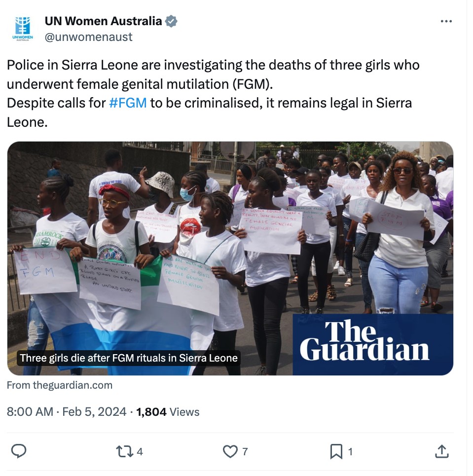 FGM in Sierra Leone: Pro-FGM activists leave little digital footprints