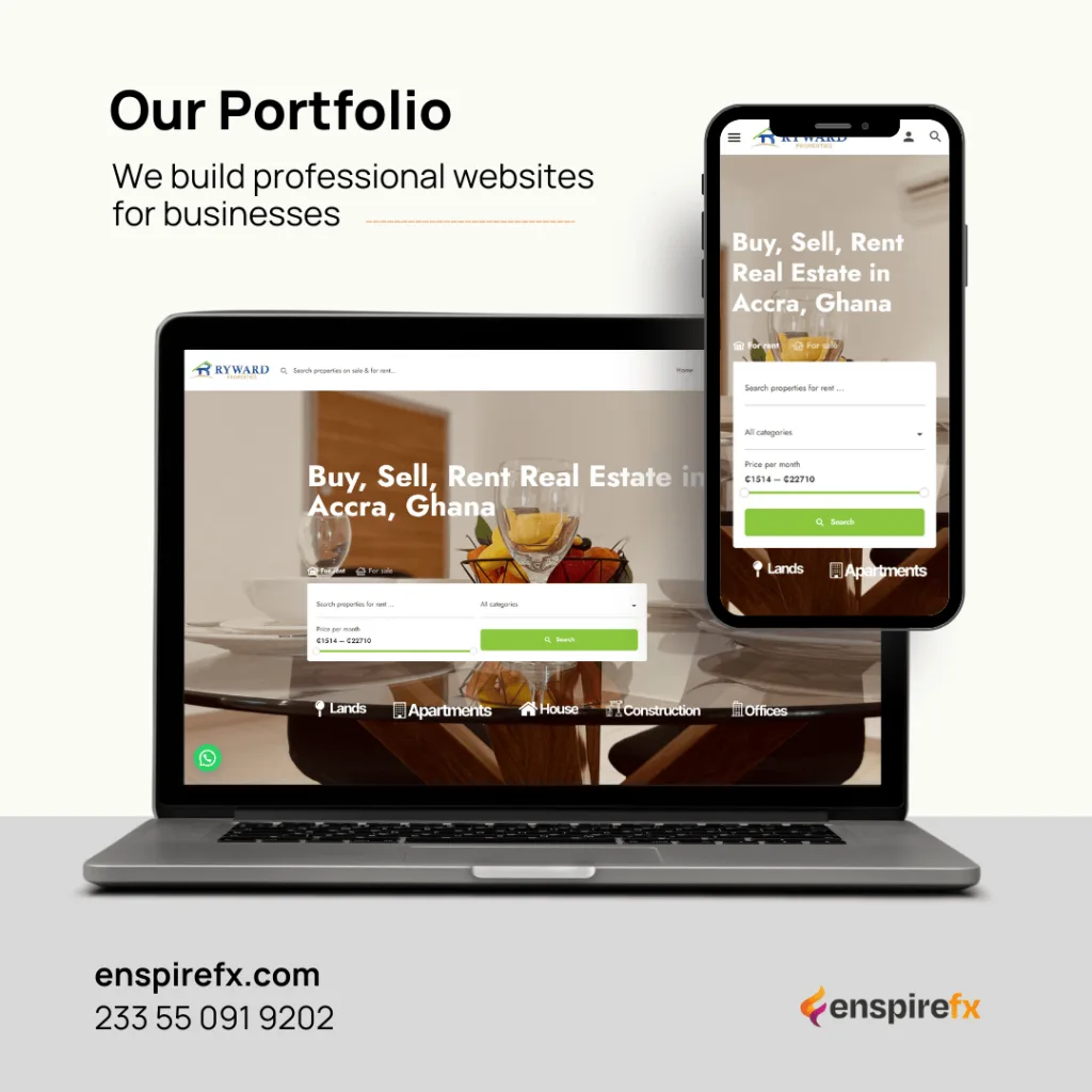 RyWard Properties - Meilleure société de conception de sites web