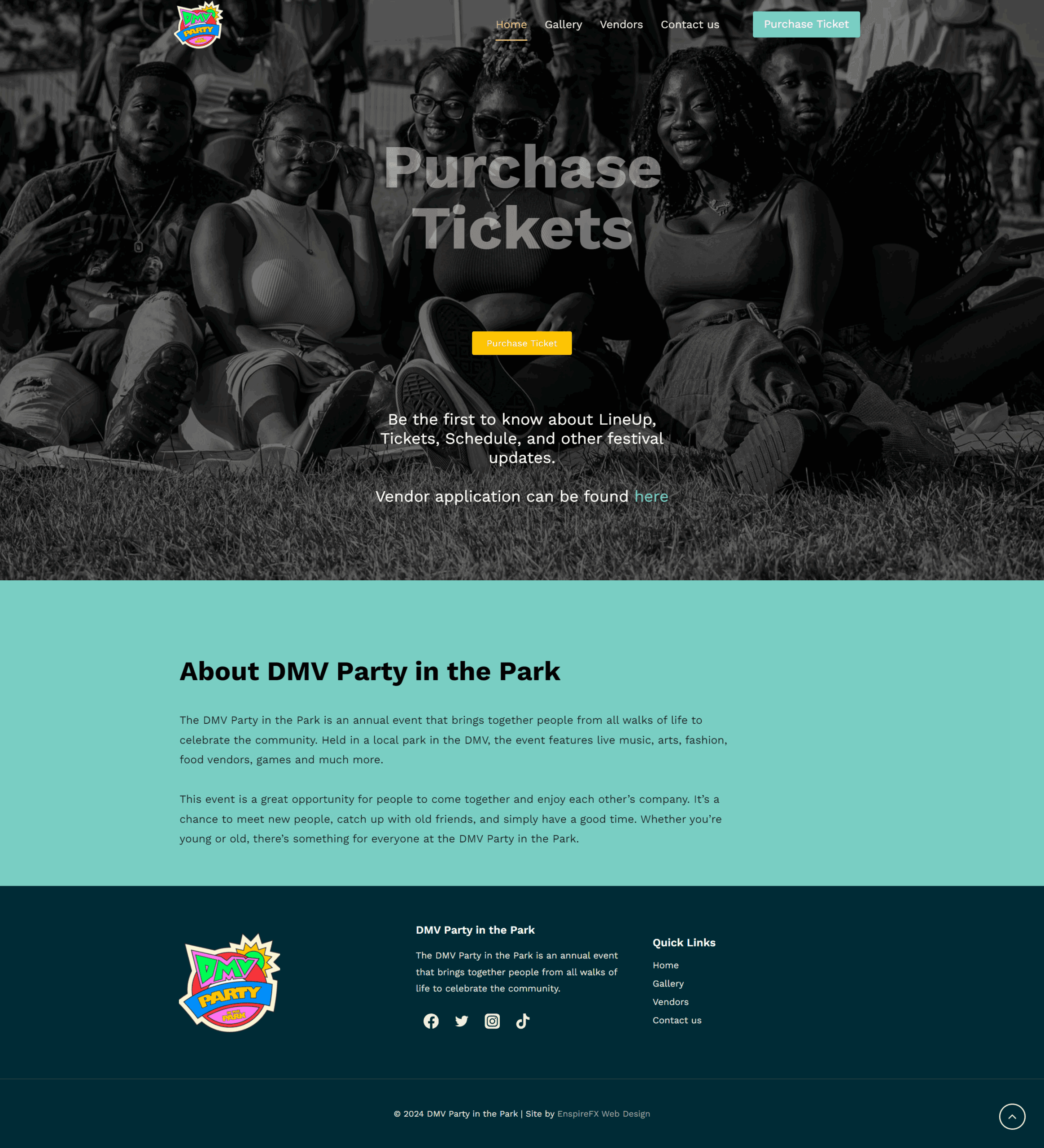 dmvPartyinthePark - Best Web Design Company