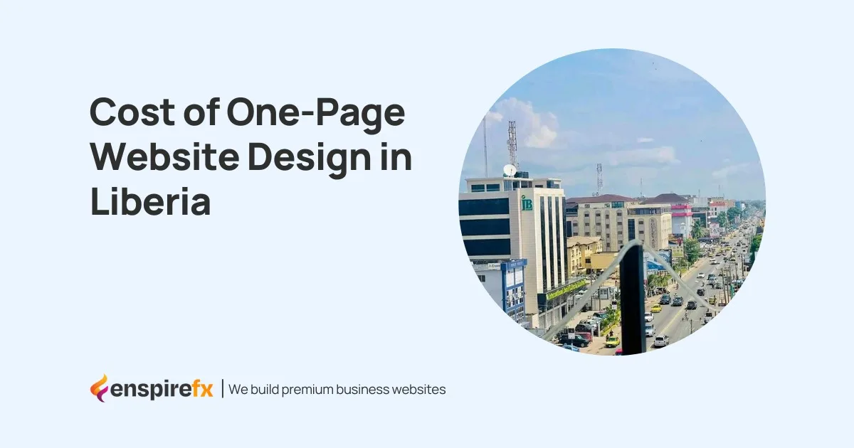 Cost of One-Page Website Design in Liberia - website development company