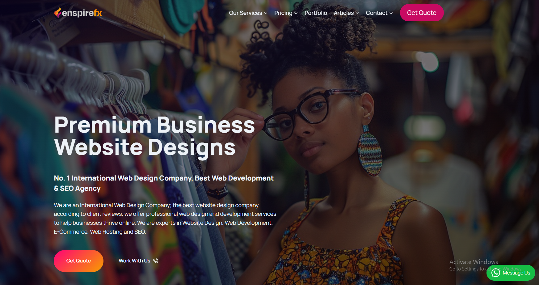 Case Study: How to Get More Local and International Clients for Your Business EnspireFX Websites Homepage