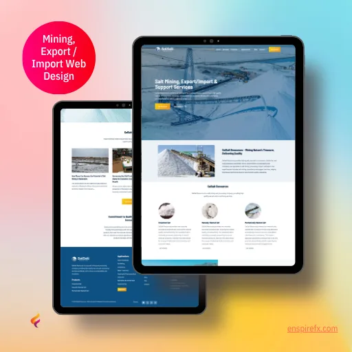 Mining, Export Import Web Design