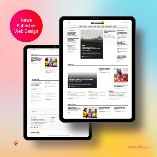 News Porta Website Design - Web Designer in Kumasi, Ghana