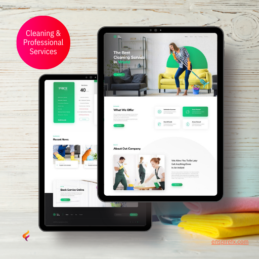 Cleaning & Professional Services - Web Design in Ghana