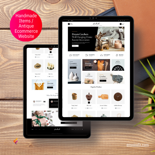 Handmade Items _ Antique Ecommerce Website - Web Design Ghana